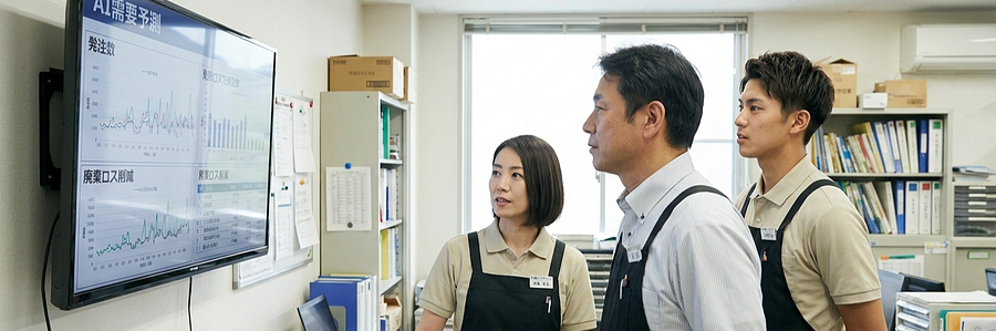 生鮮部門の複雑な発注業務をAI需要予測で自動化！作業時間と廃棄ロスを削減
