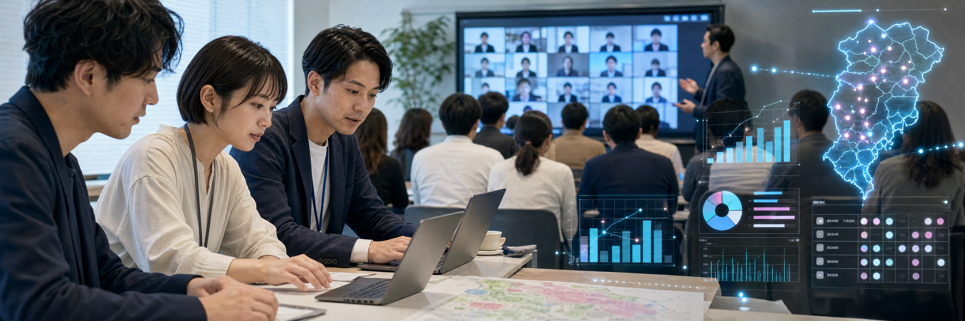 各部署にAIトレーナー20人を選出、新聞社の生成AI勉強会が毎回100人超に のプロジェクト概要図解