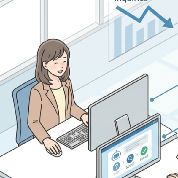 バックオフィスの社内問い合わせをAIで解決し、対応件数を31%削減