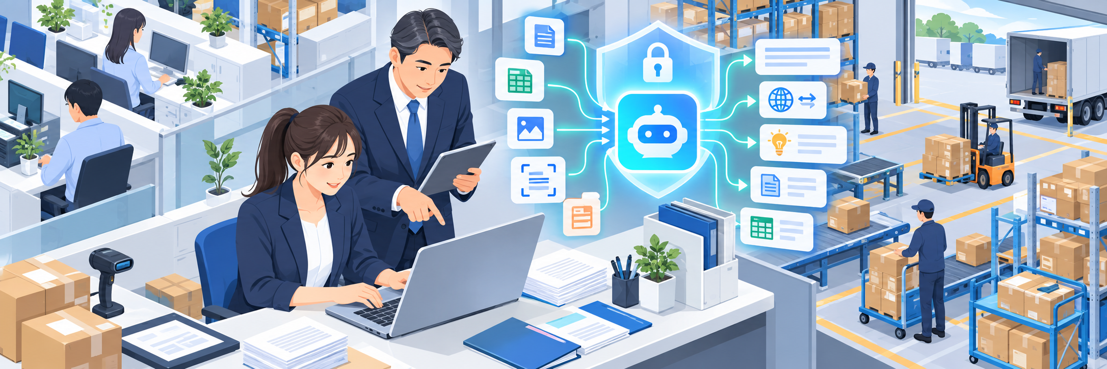 日本通運グループが内製した業務用生成AIアプリ、利用者が1年で約3倍に のプロジェクト概要図解