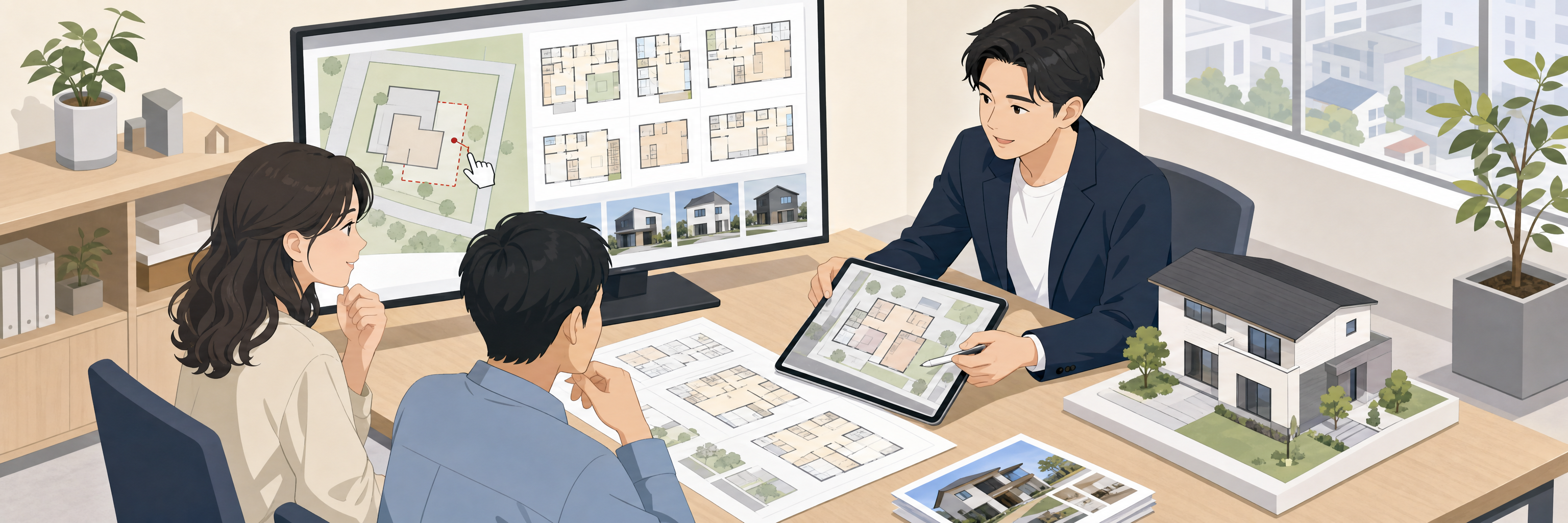 大和ハウス工業、2,000超の住宅プランをAIが即時提案する仕組みの共同開発 のプロジェクト概要図解