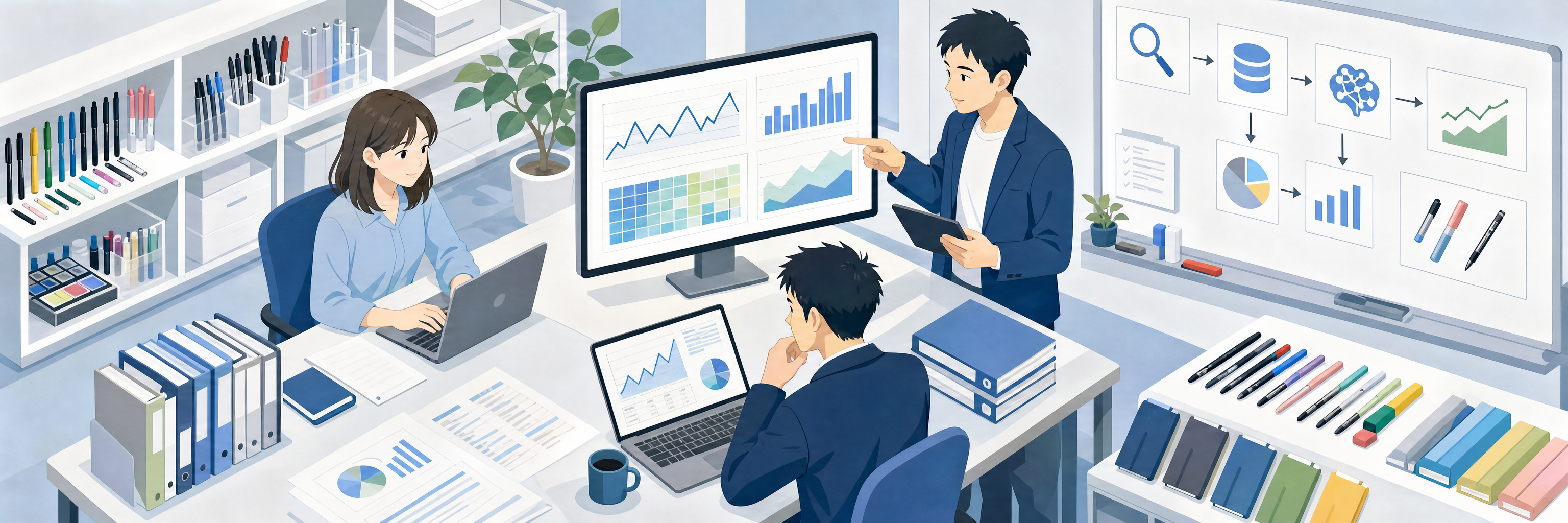 約3,000品番の需要予測にノーコードAIを導入、属人化した業務の引き継ぎ対策 のプロジェクト概要図解