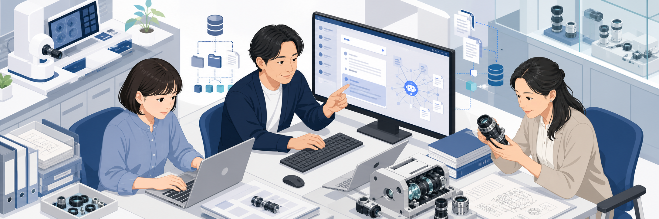 ニコンのDX人材育成、eラーニングから生成AI開発へ進める三段階の設計 のプロジェクト概要図解