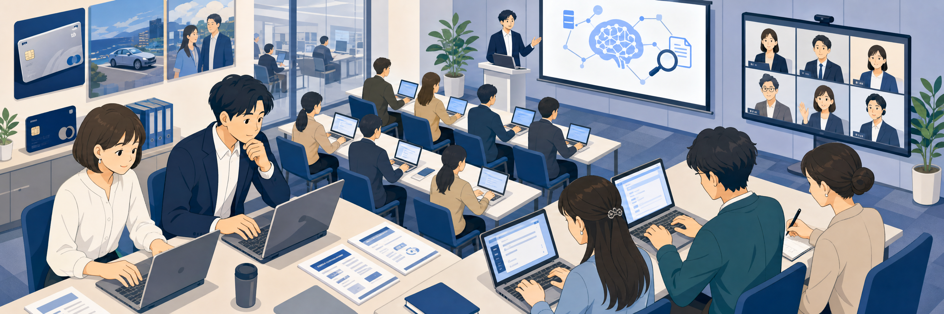 全社員向け生成AI研修で利用率40%へ、三井住友トラストクラブの社内浸透の進め方 のプロジェクト概要図解