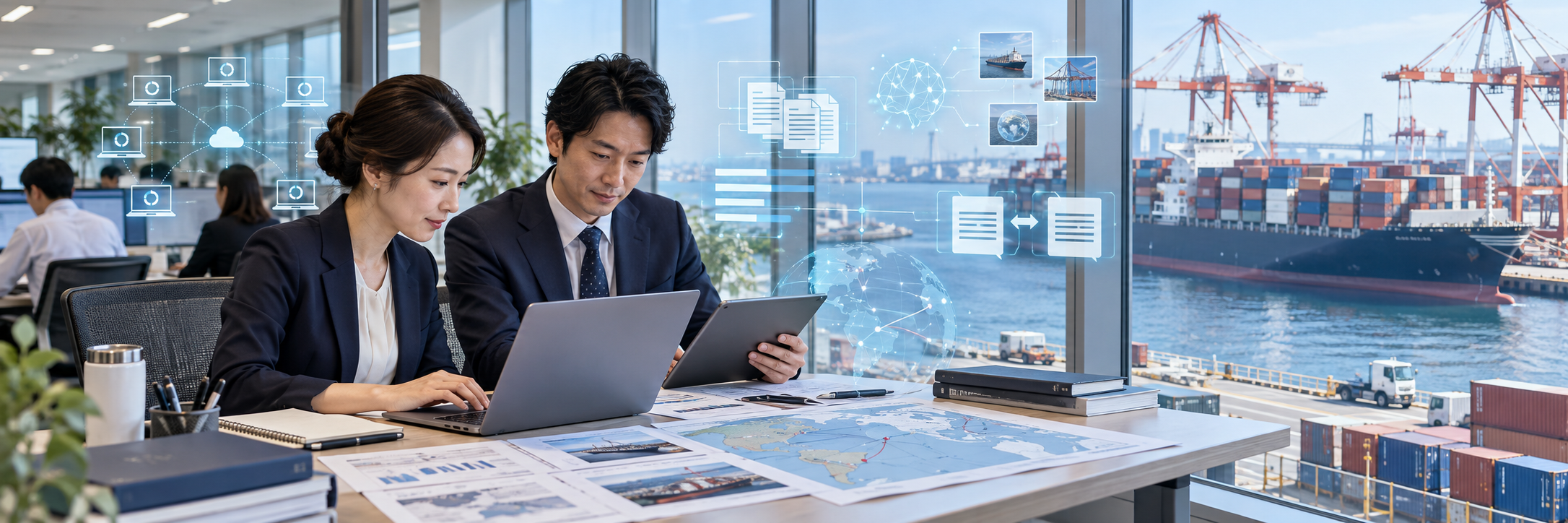 日本郵船が全社1,500人にCopilot導入、3か月前倒しを支えた進め方 のプロジェクト概要図解