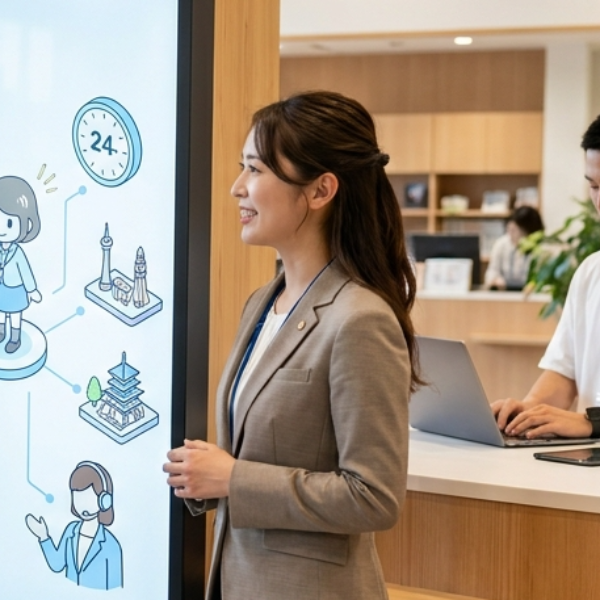 観光案内の多言語対応と人手不足をAIアバターで解決し、24時間接客を実現