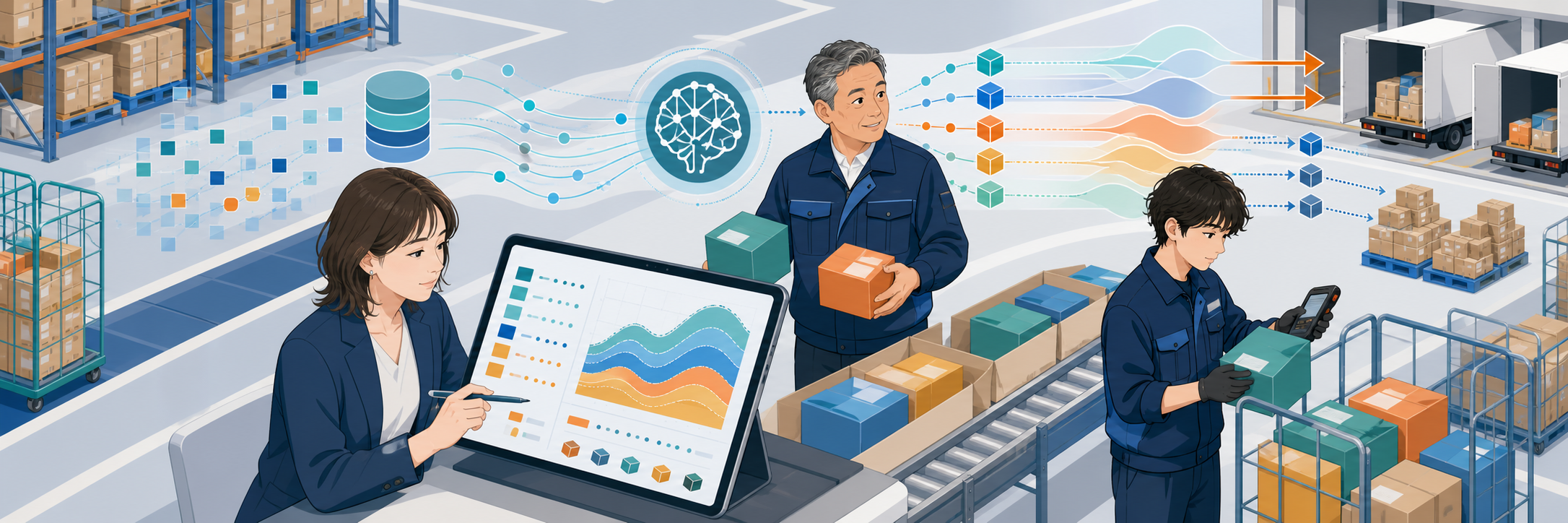 1~2時間のAI出荷予測を約5分へ短縮、日本通運の物流Webアプリ強化 のプロジェクト概要図解