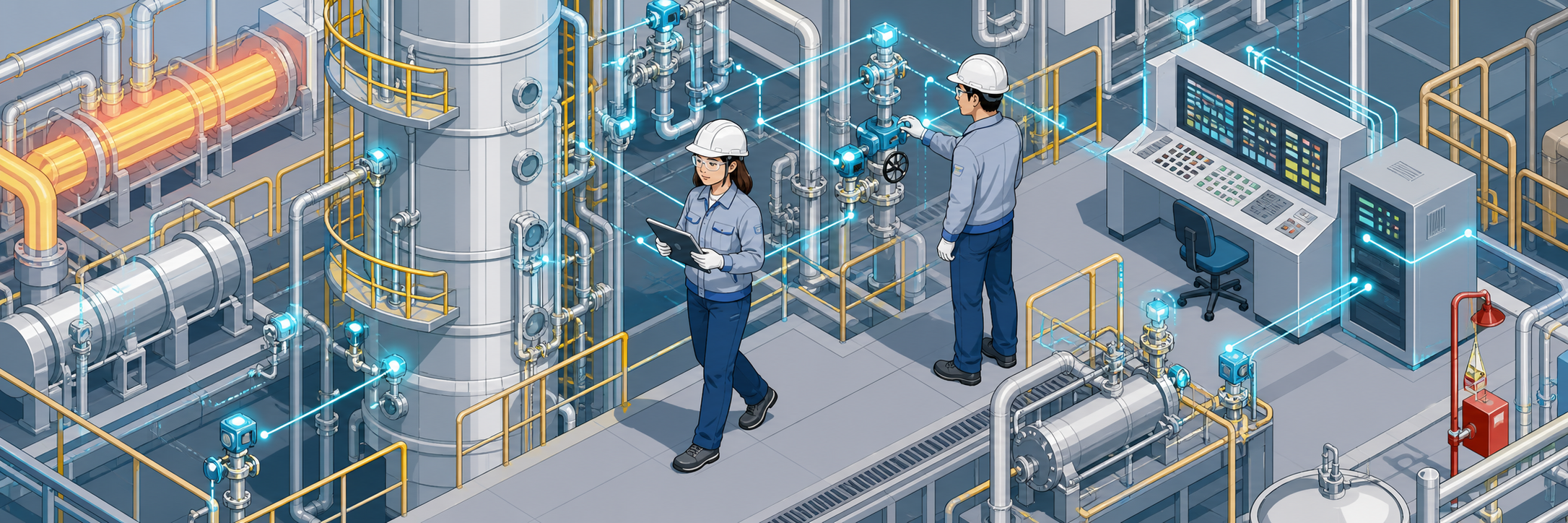 強化学習AIが化学プラントの精製工程を35日間連続で自律制御した実証実験 のプロジェクト概要図解