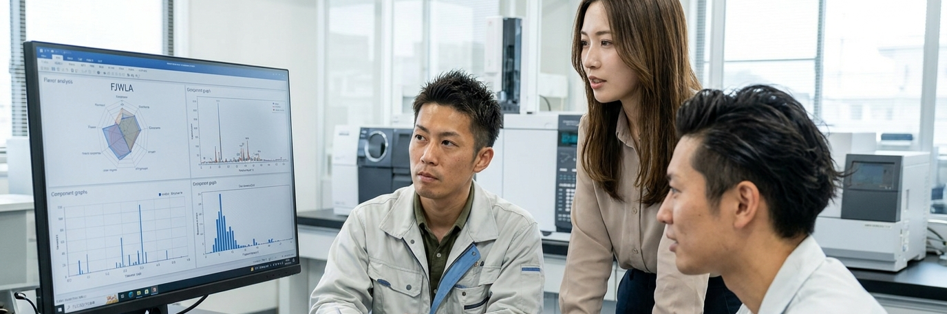 職人の経験に頼る香味開発をAIで高度化し、試作設計の迅速化を実現 のプロジェクト概要図解