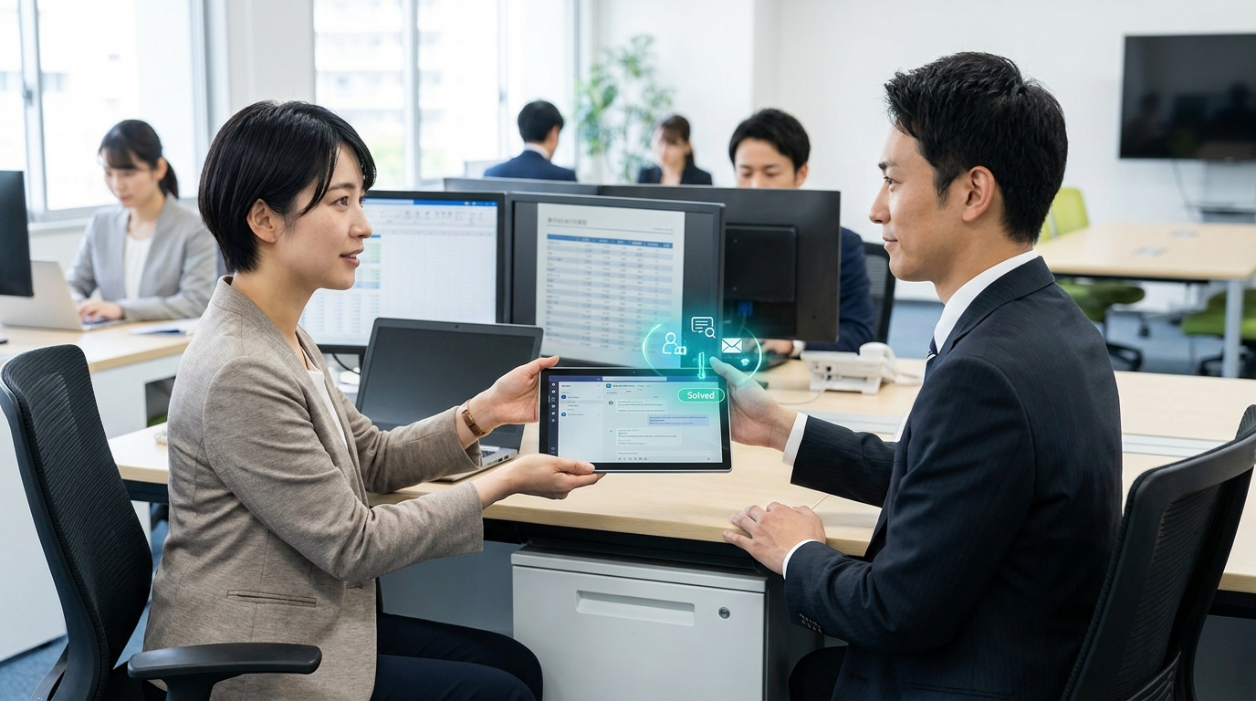 銀行の社内問い合わせをTeams上のAI窓口へ、緊急度3分類の導線設計 のプロジェクト概要図解