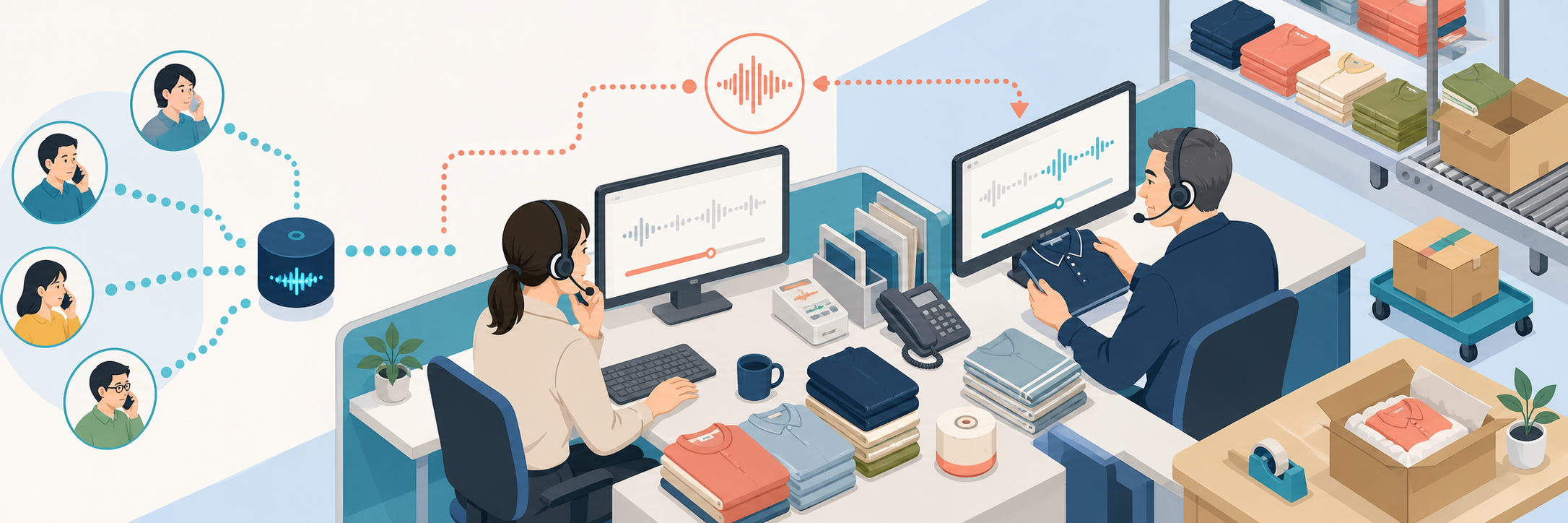 受注率83%、電話の取りこぼしを音声AIで拾った通販の分担設計 のプロジェクト概要図解