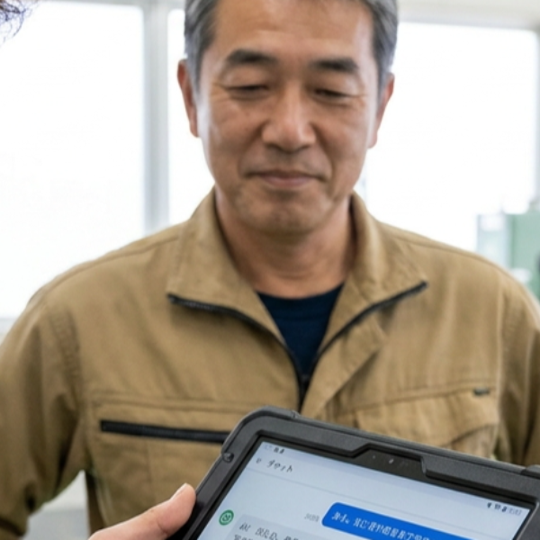 現場の曖昧な質問をAIが自動で具体化し、正しい作業手順の提示率を73%に向上