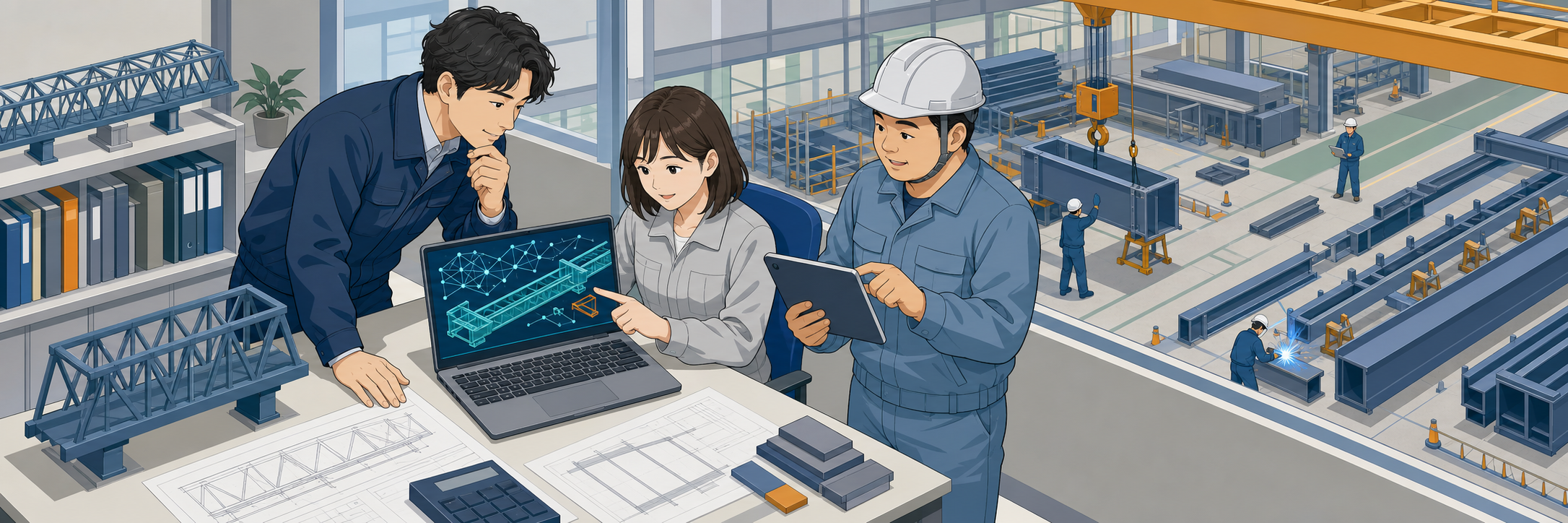 横河ブリッジのIT・AI基礎研修、現場から業務効率化の提案が増えた背景 のプロジェクト概要図解