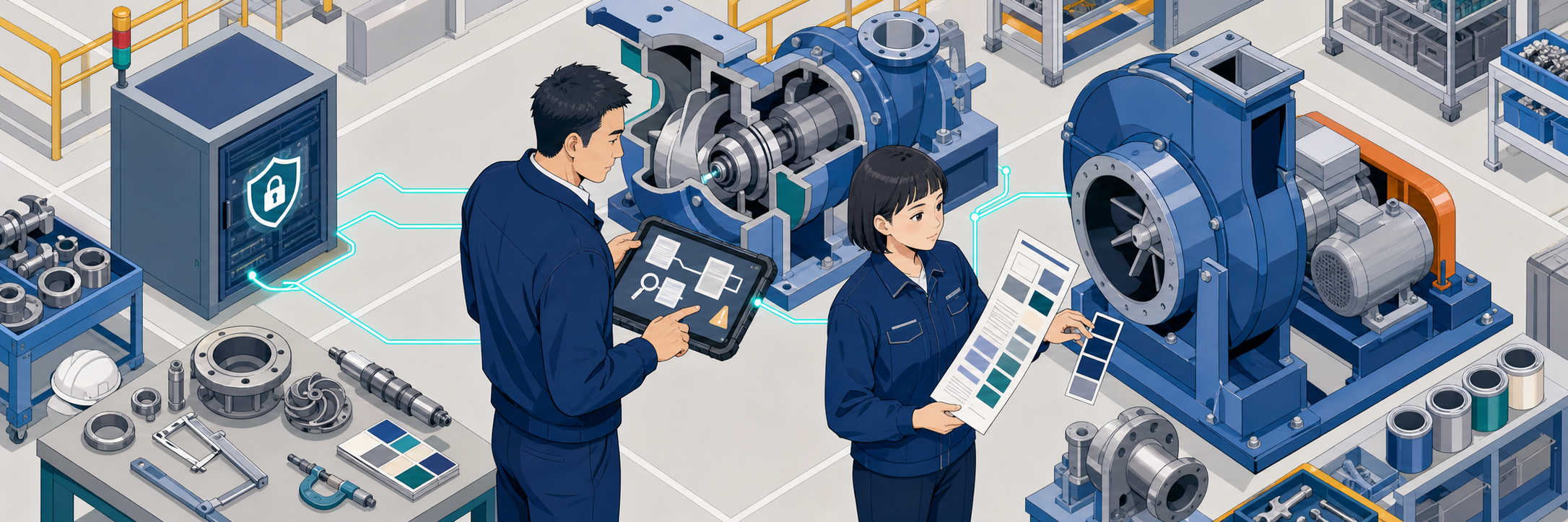 社内規格の検索を最大80%短縮、機密を外に出さない産業機械メーカーの生成AI のプロジェクト概要図解
