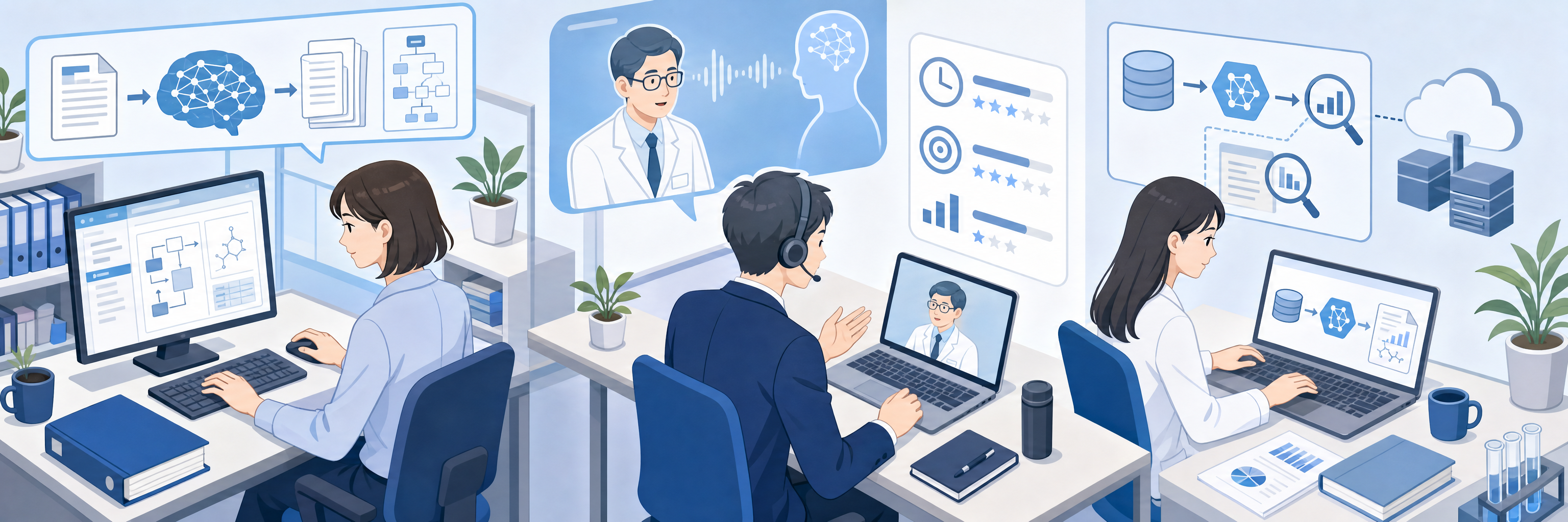 中外製薬、RAGで手順書検索を実運用 医師役の生成AIで人材育成も のプロジェクト概要図解